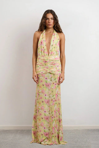 Džo Solene Dress - Spring Yellow Floral