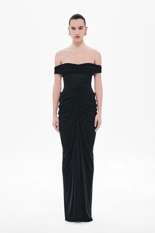 Misha Polaris Cupro Dress - Black