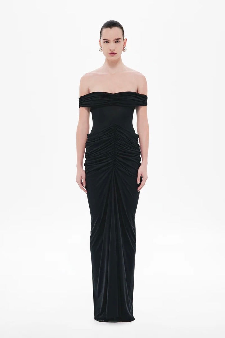 Misha Polaris Cupro Dress - Black