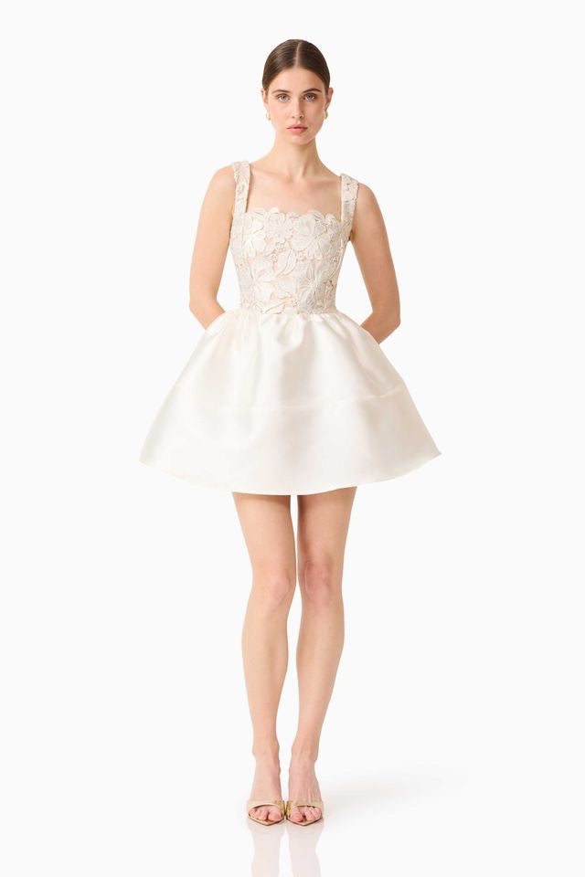 Elliatt Nicoletta Aline Mini Dress - White Gold
