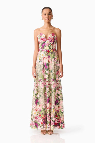 Elliatt Flora Gown - Nude Multi Floral