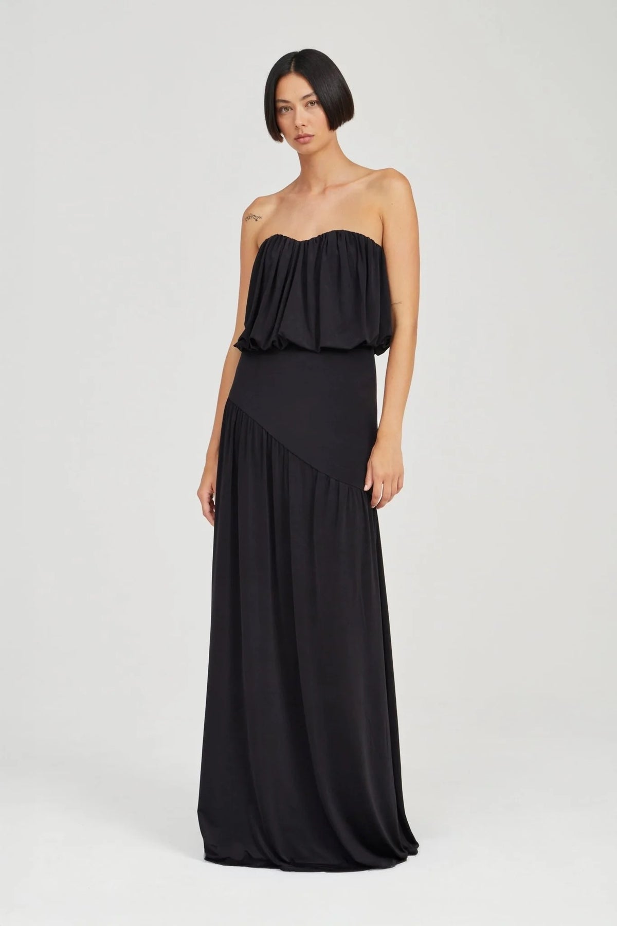 Third Form Withheld Strapless Floor Lenght Dress - Lowlight