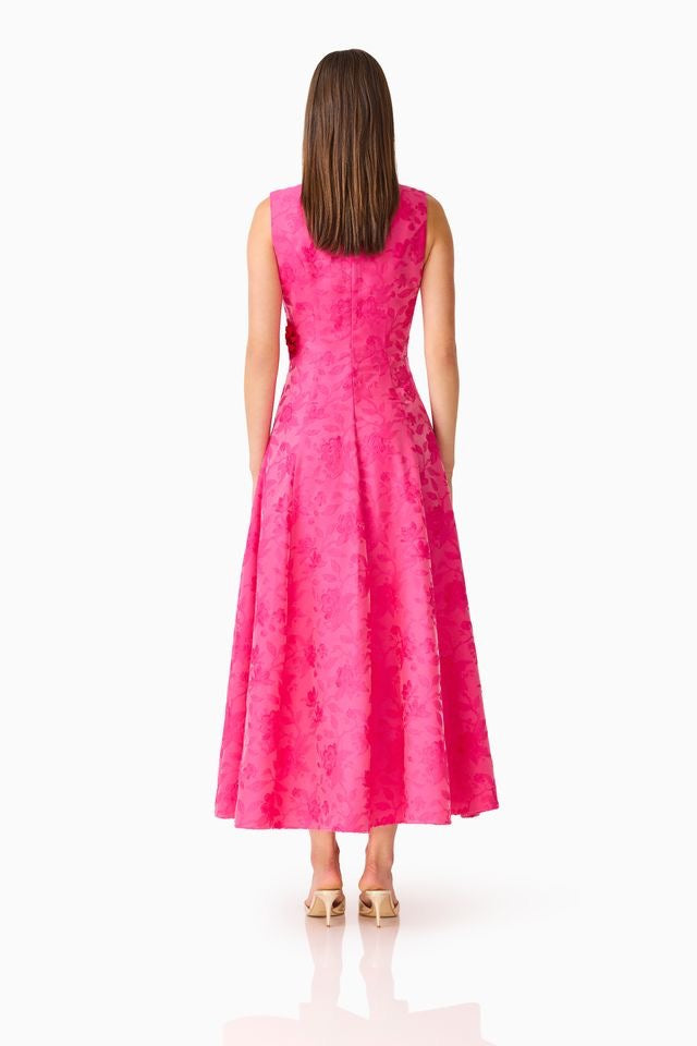 Elliatt Florentia A Line Maxi Dress - Pink & Red