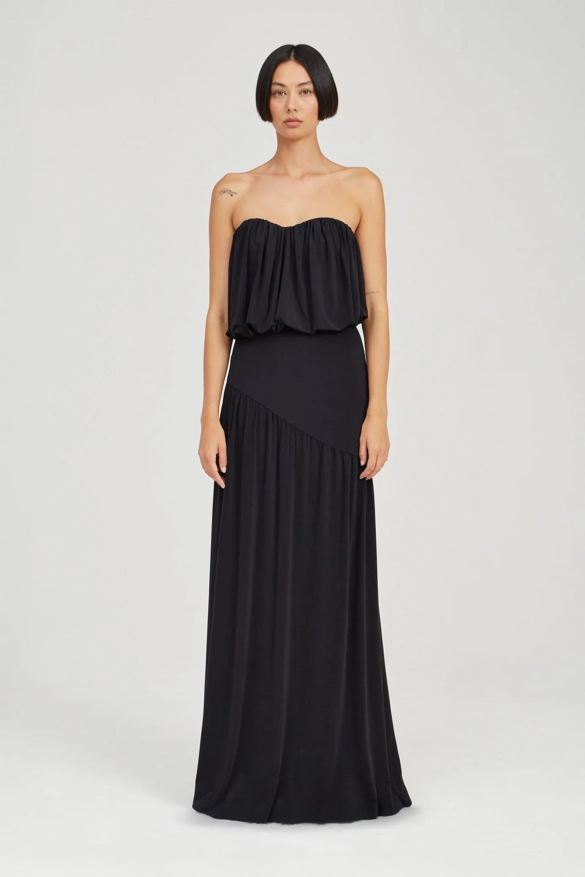 Third Form Withheld Strapless Floor Lenght Dress - Lowlight