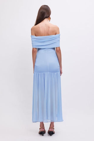 Suboo Christy Mesh Sheer Skirt Dress - Sky Blue