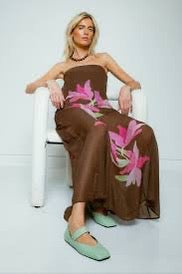 The Wolf Gang Lupa Strapless Maxi Dress - Waterlily