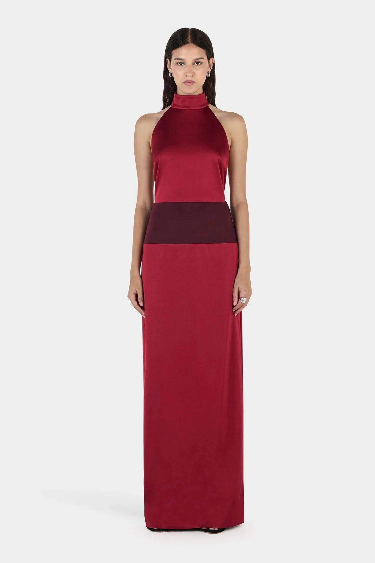 Hansen & Gretel Venetia Midi Dress - Two Tone Wine