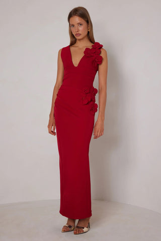 Elle Zeitoune Alyana Dress - Crimson