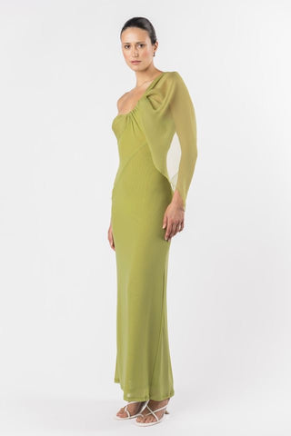 One Fell Faint Slip Dress - Edamame