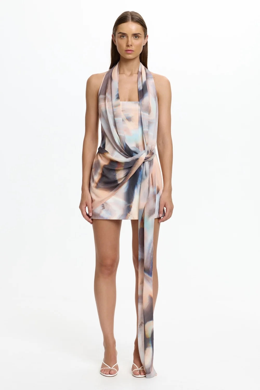 Significant Other Robin Drape Dress - Liquid Stone