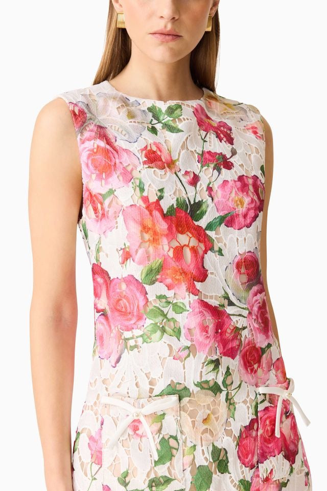 Elliatt Roselle Shift Mini Dress - White Floral