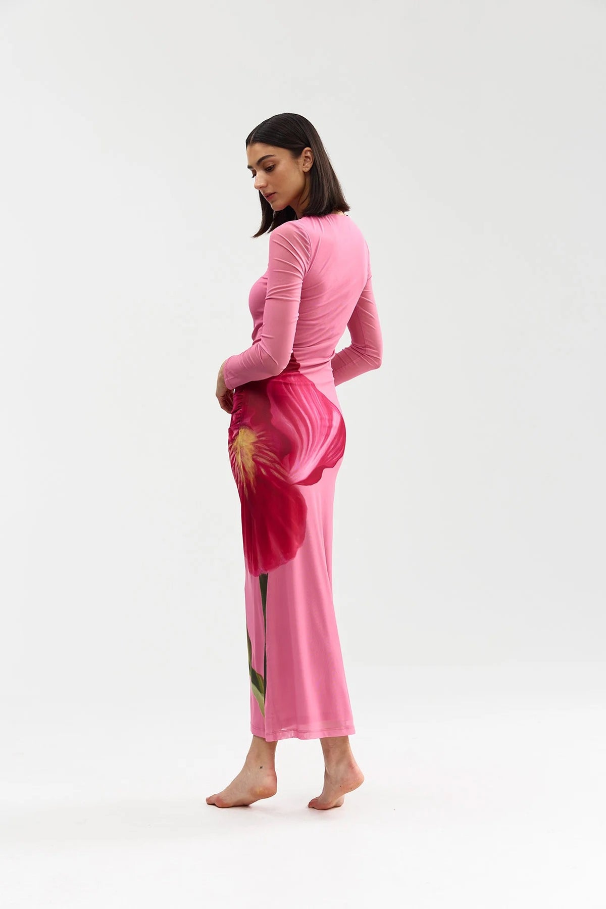 Aston Studio Ezli Mesh Dress - Dusty Iris
