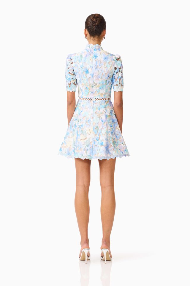 Elliatt Kalissa A Line Mini Dress - Blue Multi