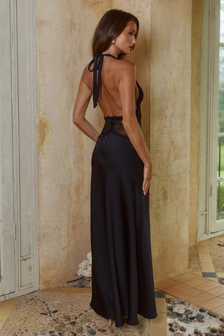 Runaway the Label Lilith Halter Maxi Dress - Black