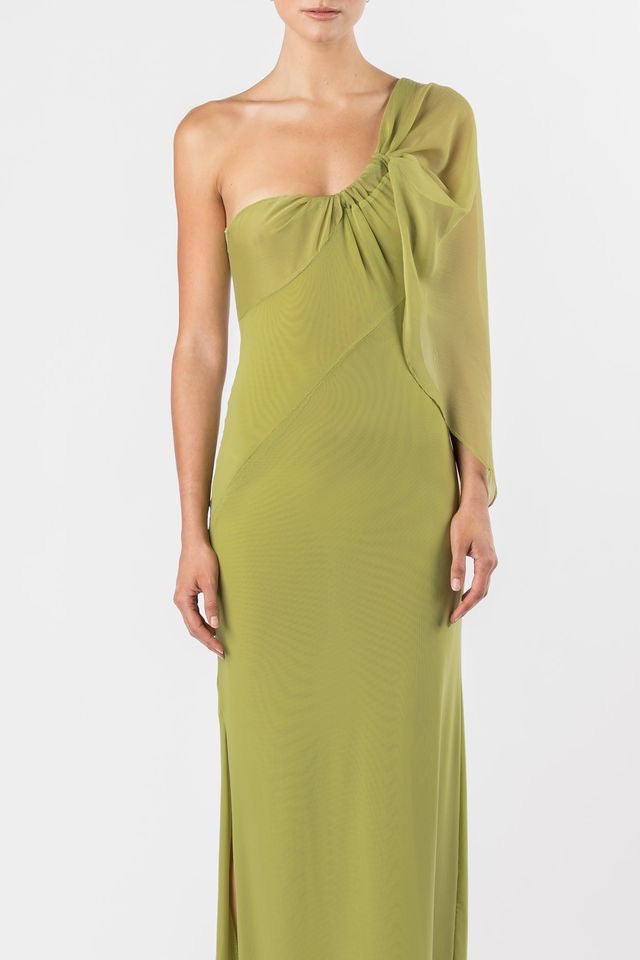 One Fell Faint Slip Dress - Edamame