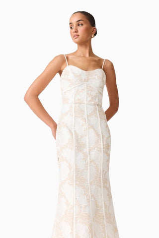 Elliatt Kira Midi Dress - Ivory Gold