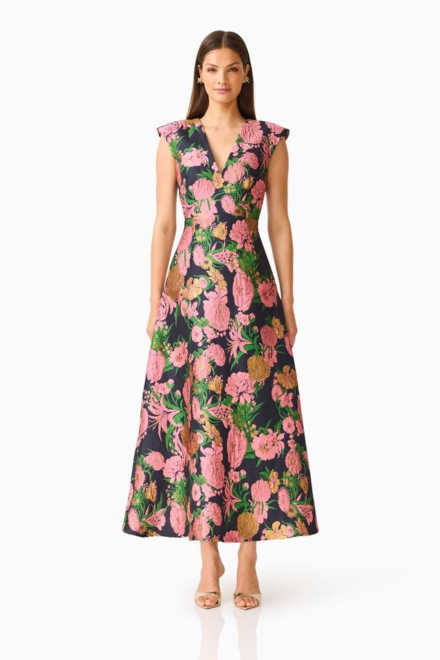 Elliatt Eclore Maxi Dress - Pink & Black Multi