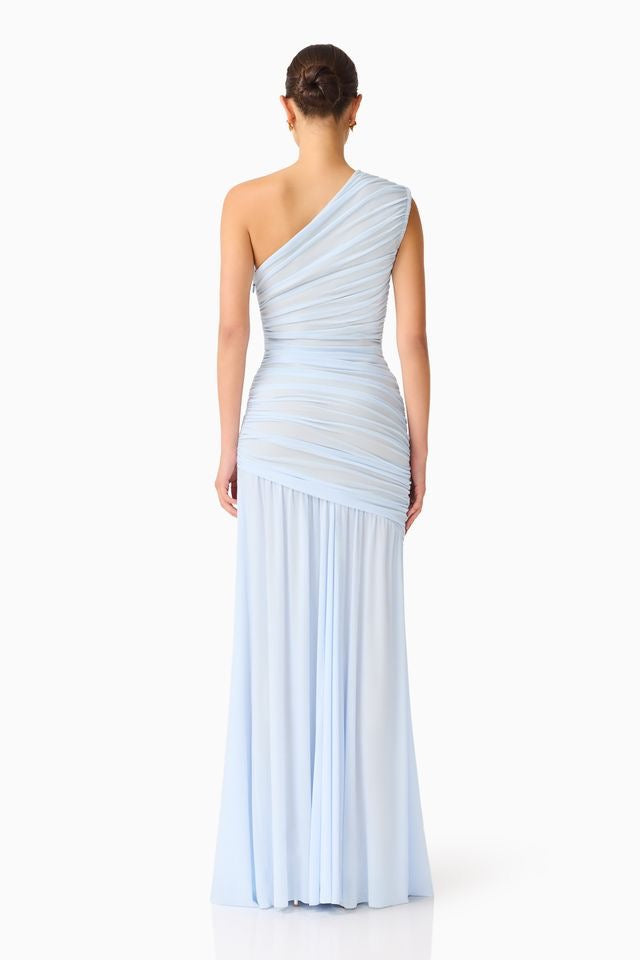 Elliatt Florencea One Shoulder Maxi Gown - Powder Blue