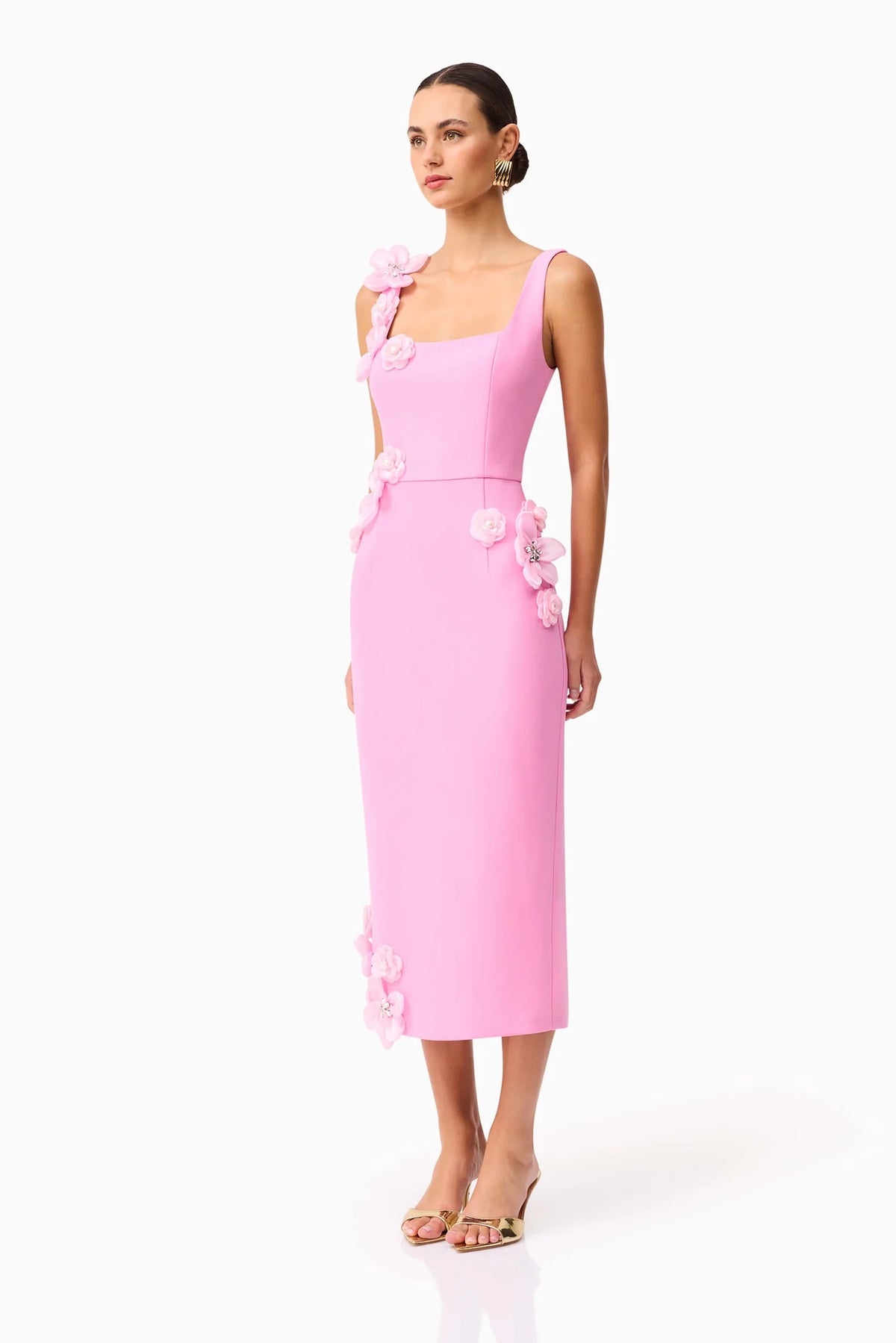 Elliatt Chantelle 3D Midi Dress - Pink