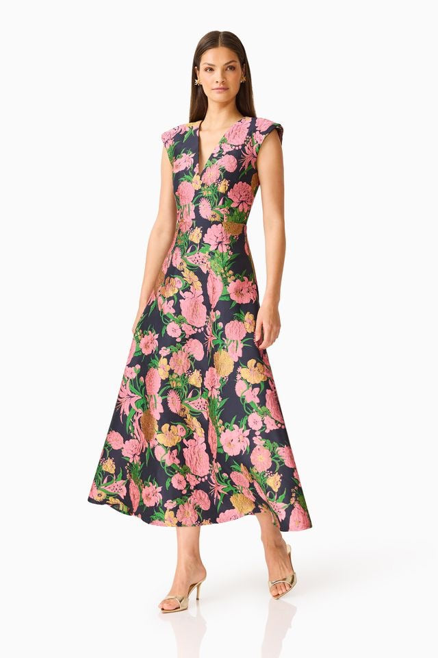 Elliatt Eclore Maxi Dress - Pink & Black Multi