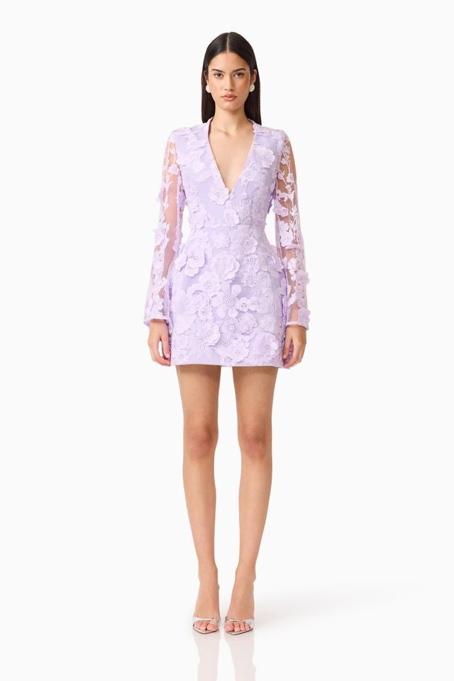 Elliatt Lorina Flared Sleeve Mini Dress - Rose Pink