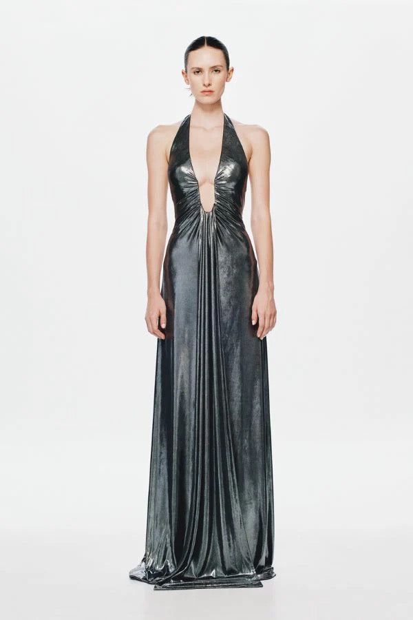 Misha Jennifer Foil Dress - Black
