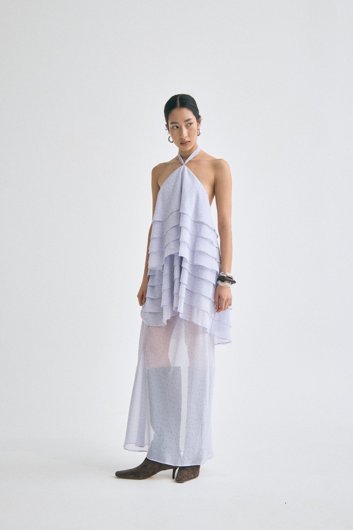 Third Form Gaia Tiered Maxi Dress - Lilac Spot