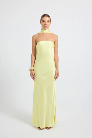 Pasduchas Quin Strapless Maxi Dress - Lemon