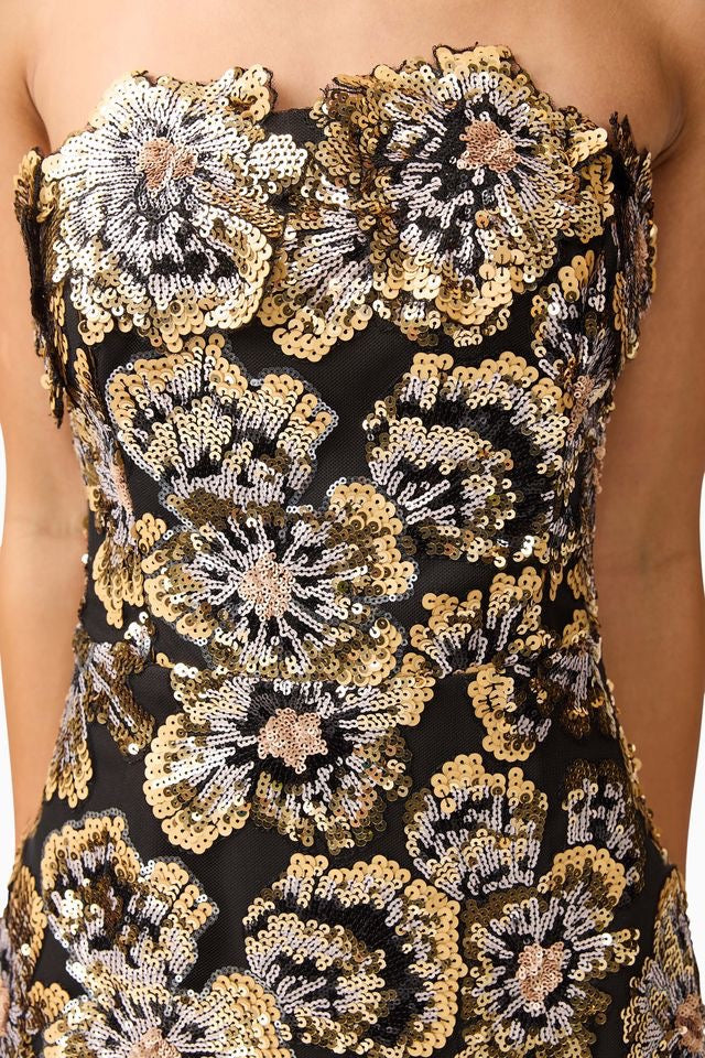 Elliatt Celeste Gown - Black Gold - Dress Hire AU