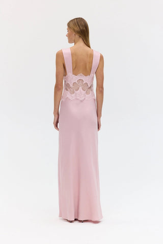 Third Form Visions Lace Floor Length Dress - Rose
