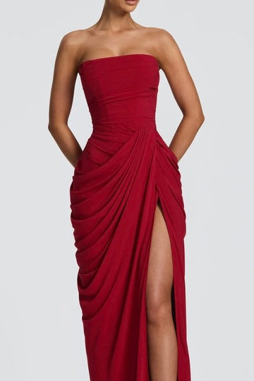 Babyboo Cyra Maxi Dress - Deep Red