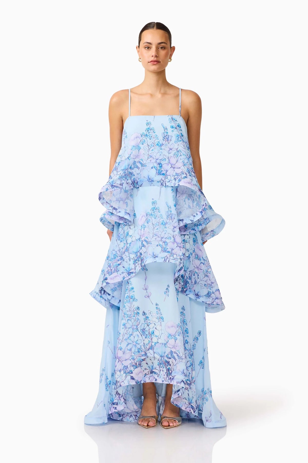 Elliatt Tilly Maxi Dress - Baby Blue Floral