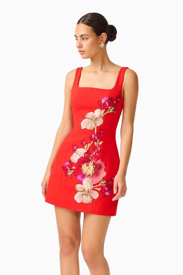 Elliatt Fleurisca Mini Dress - Scarlet Red