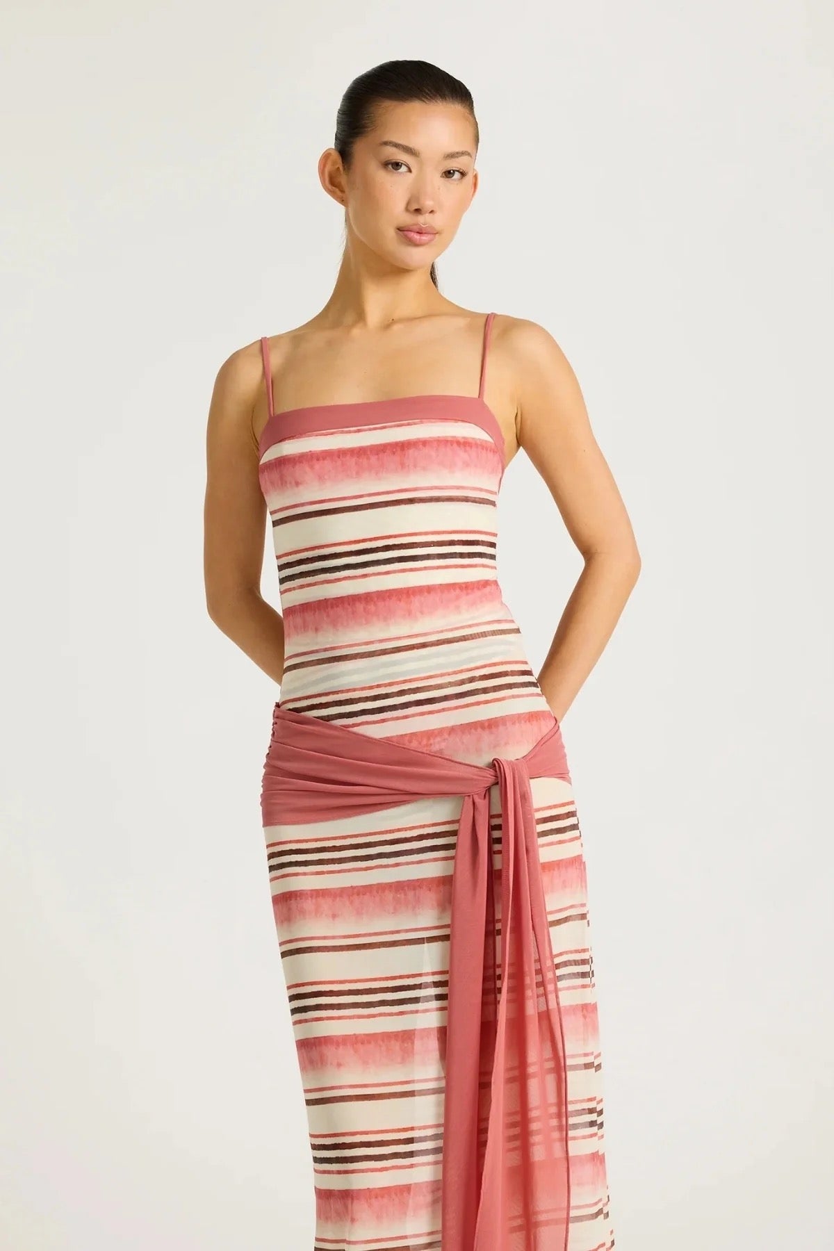 Benni Suki Maxi Dress - Melon Stripe