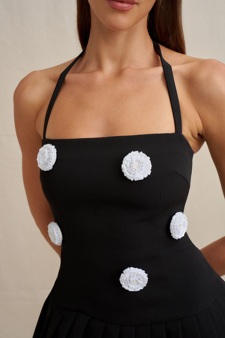 By Johnny Bowie Mini Dress - Black Ivory