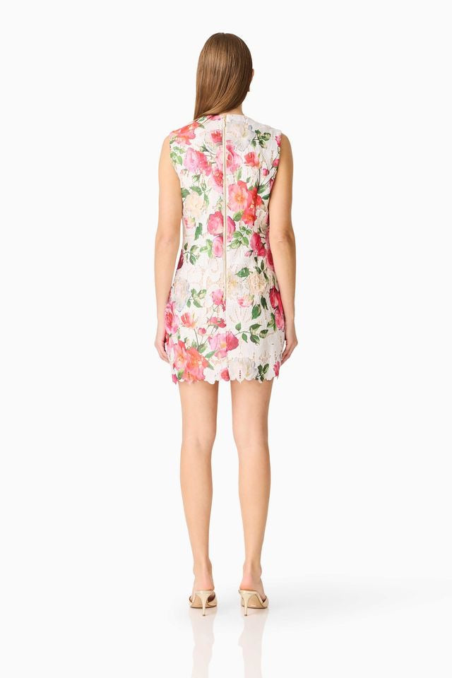 Elliatt Roselle Shift Mini Dress - White Floral
