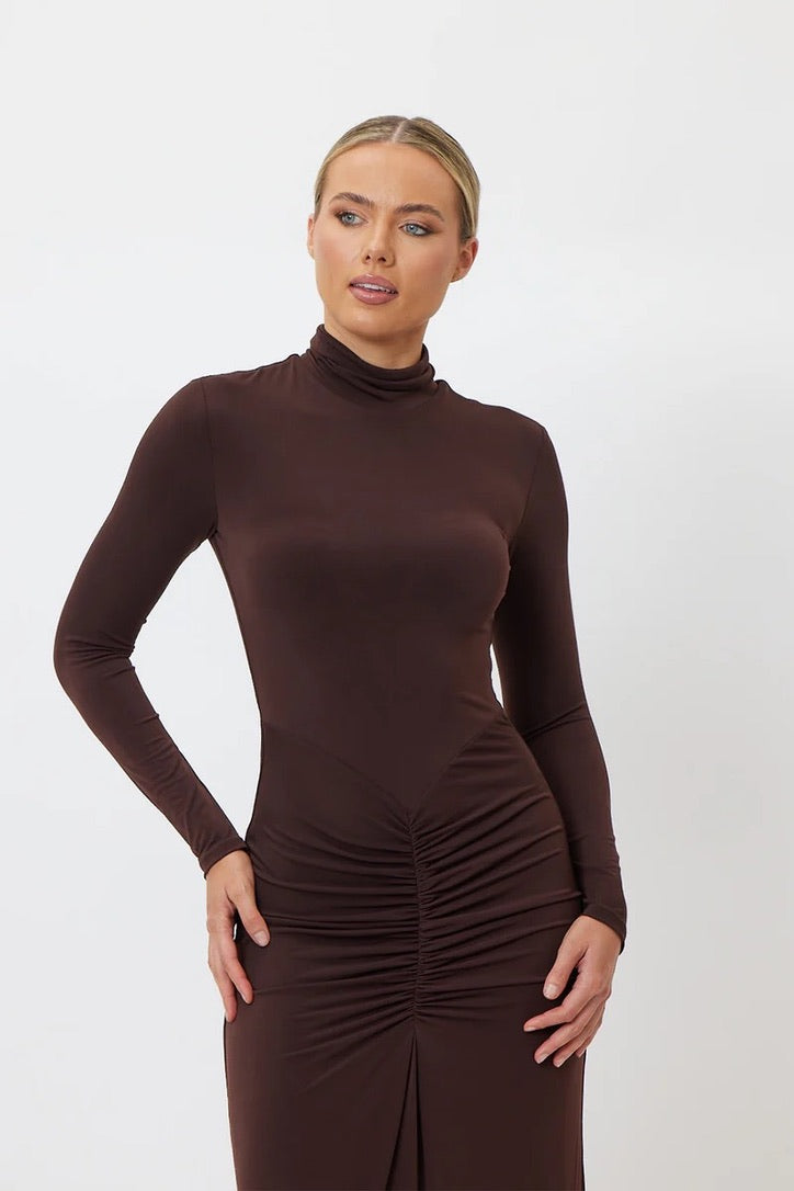 Bianca & Bridgett Dalton Midi Dress - Chocolate