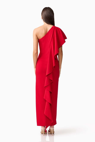 Elliatt Lila Asym Gown - Crimson