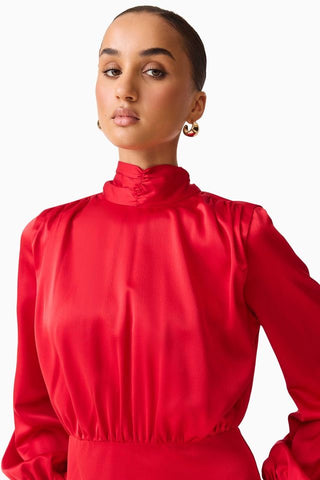 Elliatt Jacinta Long Sleeve Gown - Red