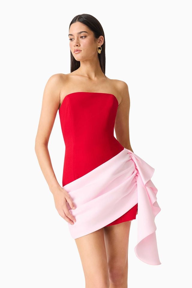 Elliatt June Mini Dress - Red & Pink