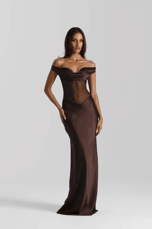 Natalie Rolt Gwyneth Gown - Espresso