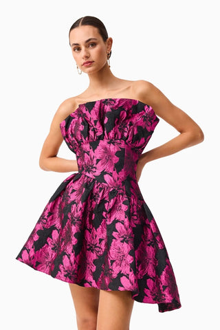 Elliatt Holly Mini Dress - Pink & Black Floral