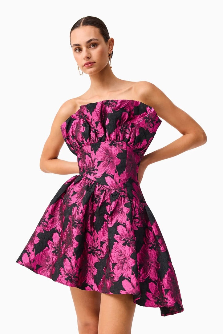 Elliatt Holly Mini Dress - Pink & Black Floral