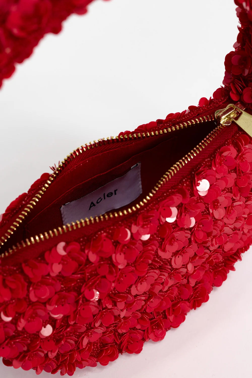 Acler Bead Birch Bag - Spicy Red
