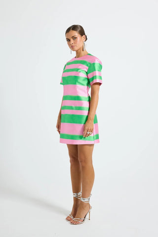 Pasduchas Gigi Sleeve Mini Dress - Watermelon