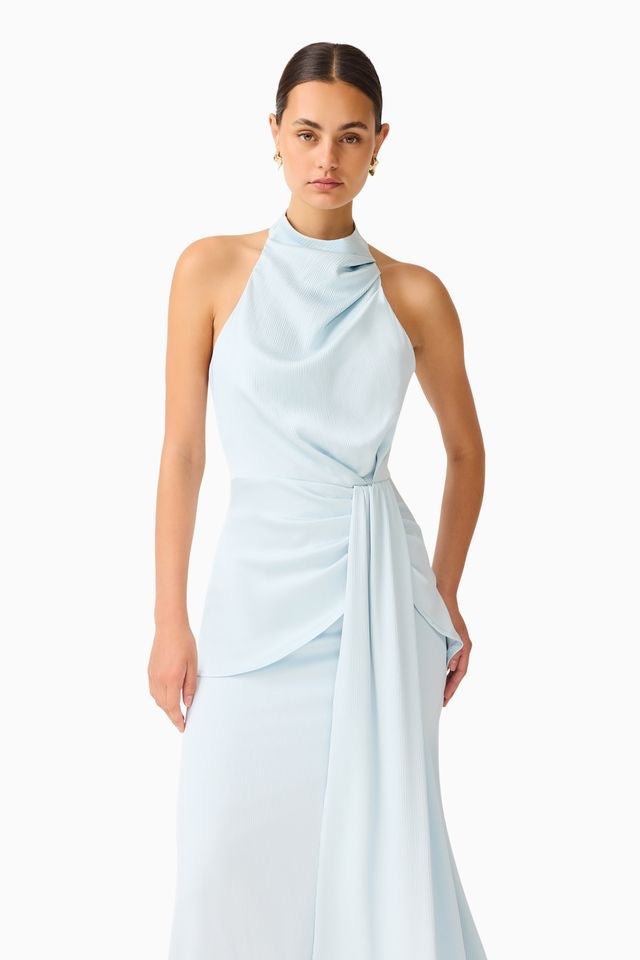 Elliatt Auriella Halter Maxi Gown - Baby Blue