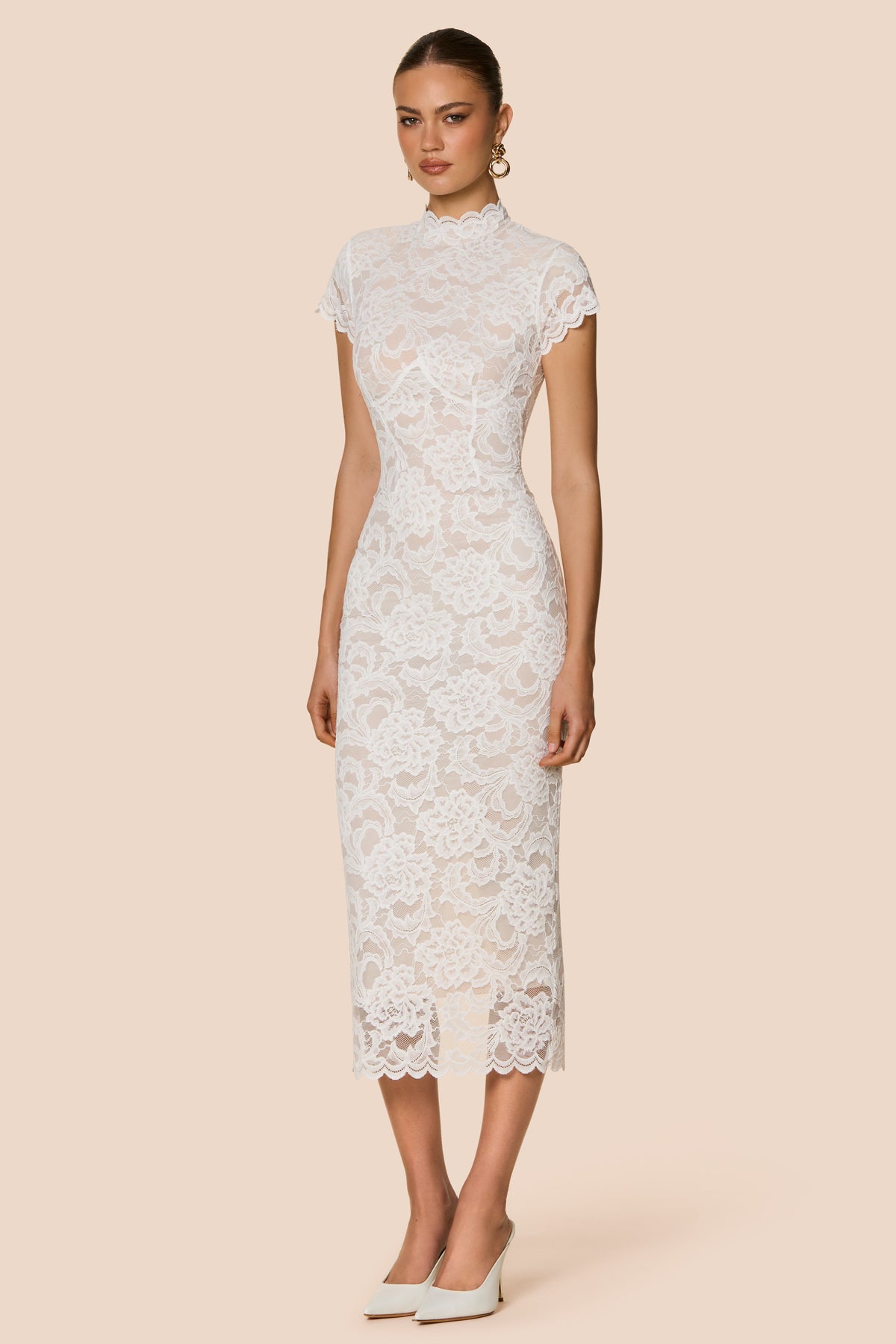 Nookie Alessia Midi Dress - Ivory
