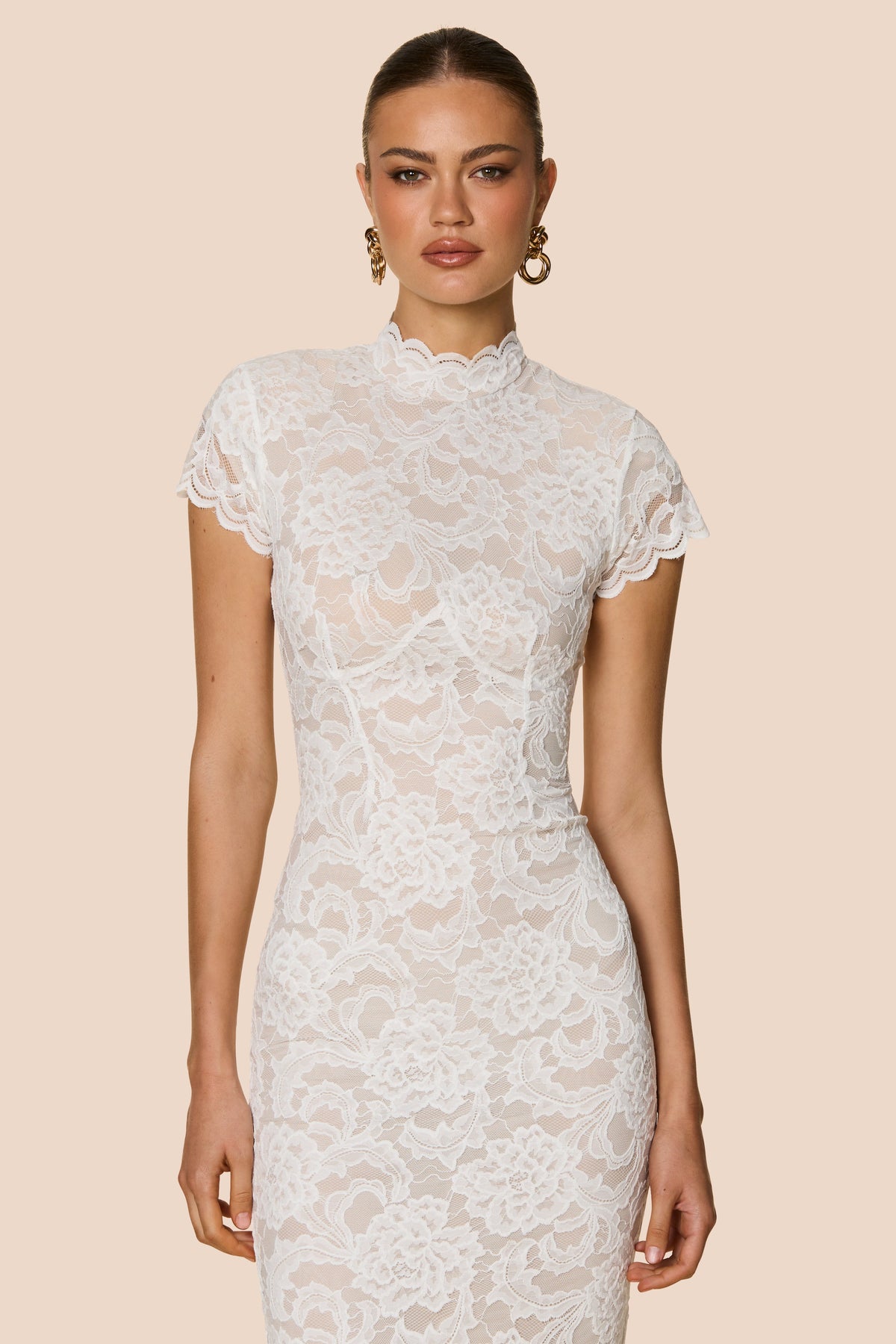 Nookie Alessia Midi Dress - Ivory