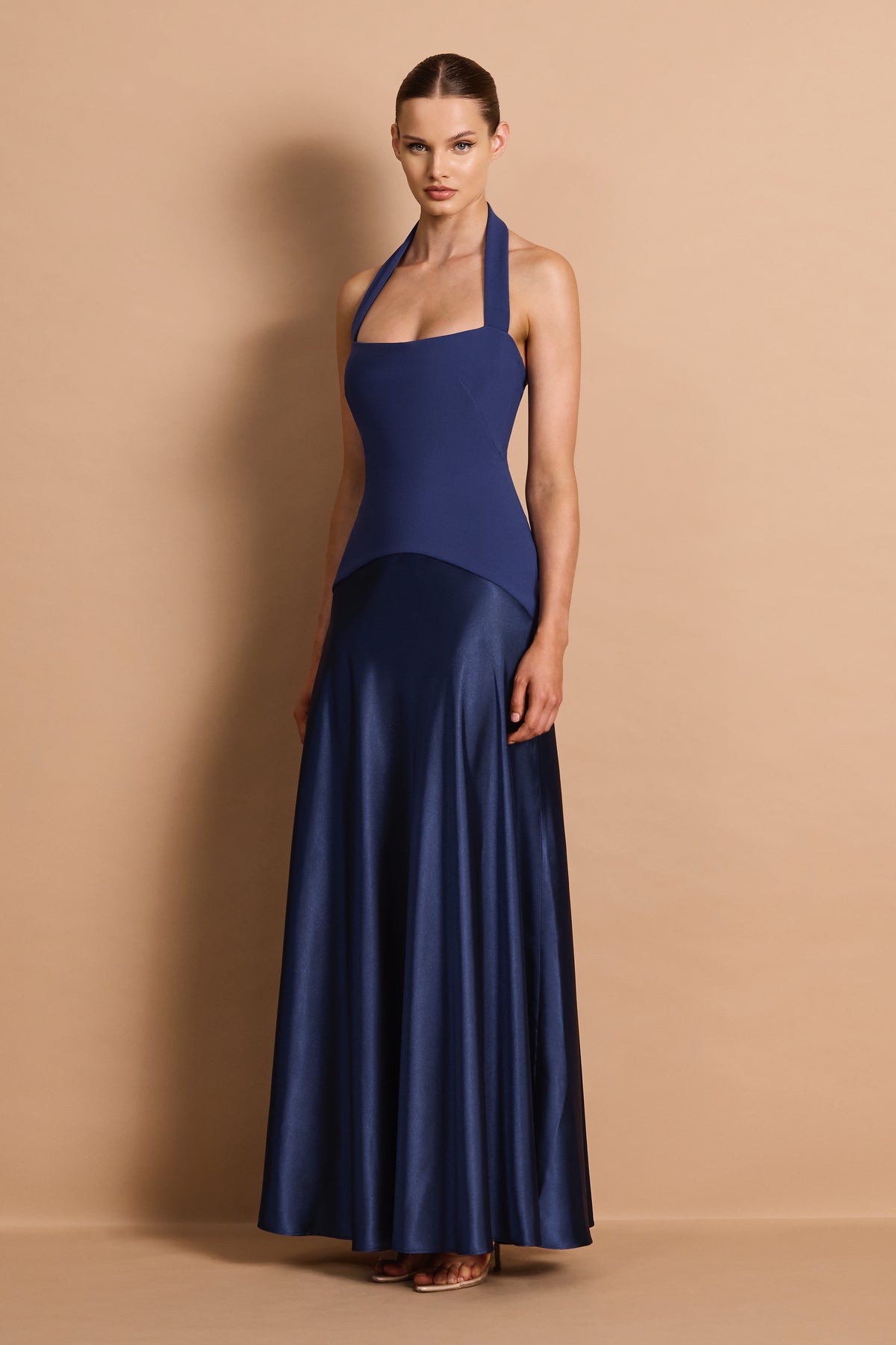 Nookie Alice Halter Maxi Dress - Navy