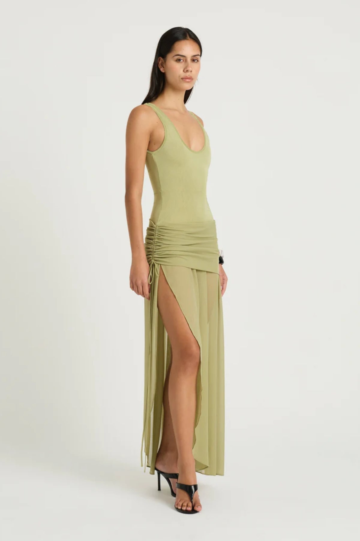 knee length dresses for ladies Addison Dress in Bright White M main image 1